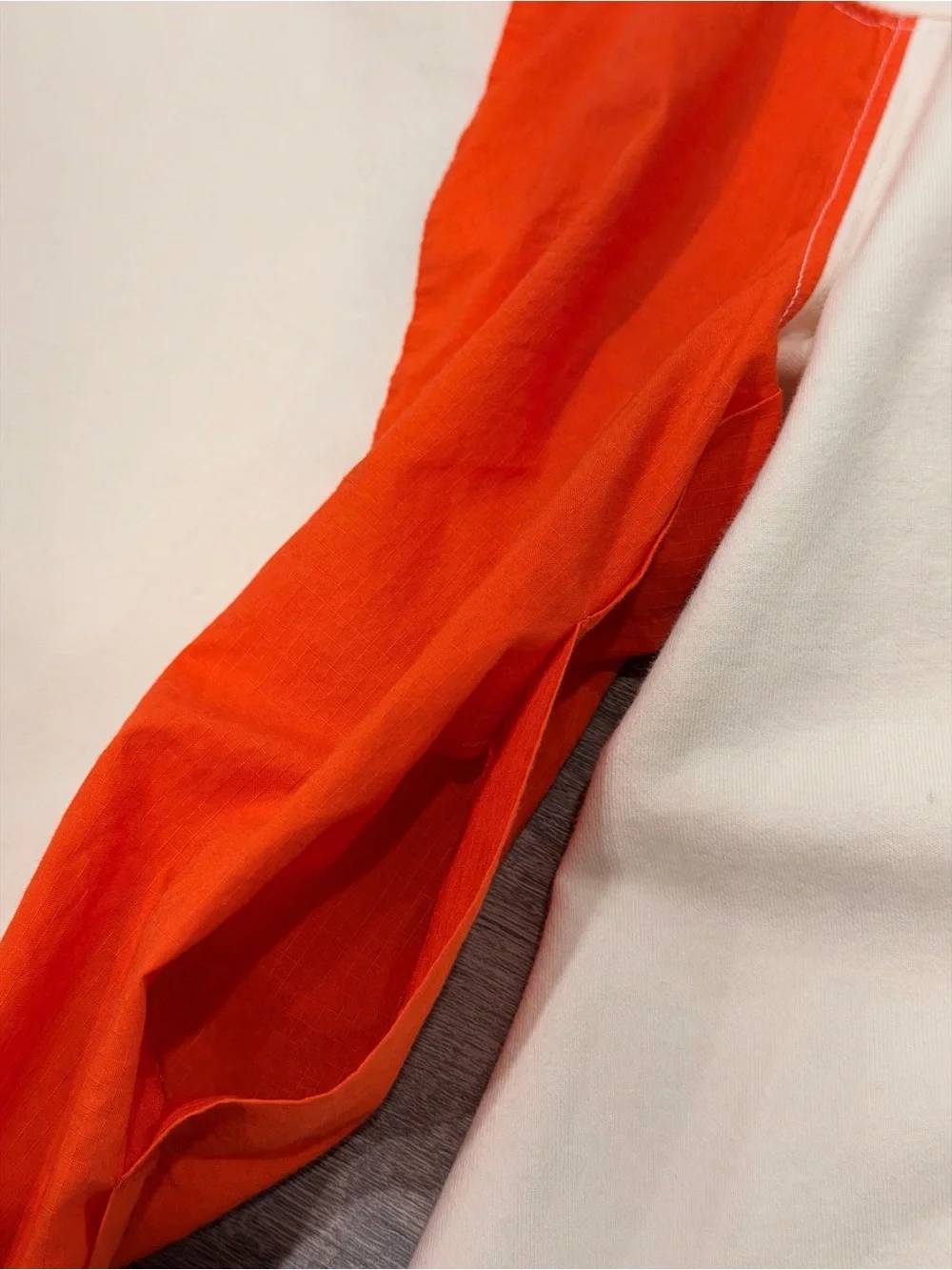 Y-3 Adidas Sweatshirt White Orange Oversized M Streetwear Designer Quiet Luxury